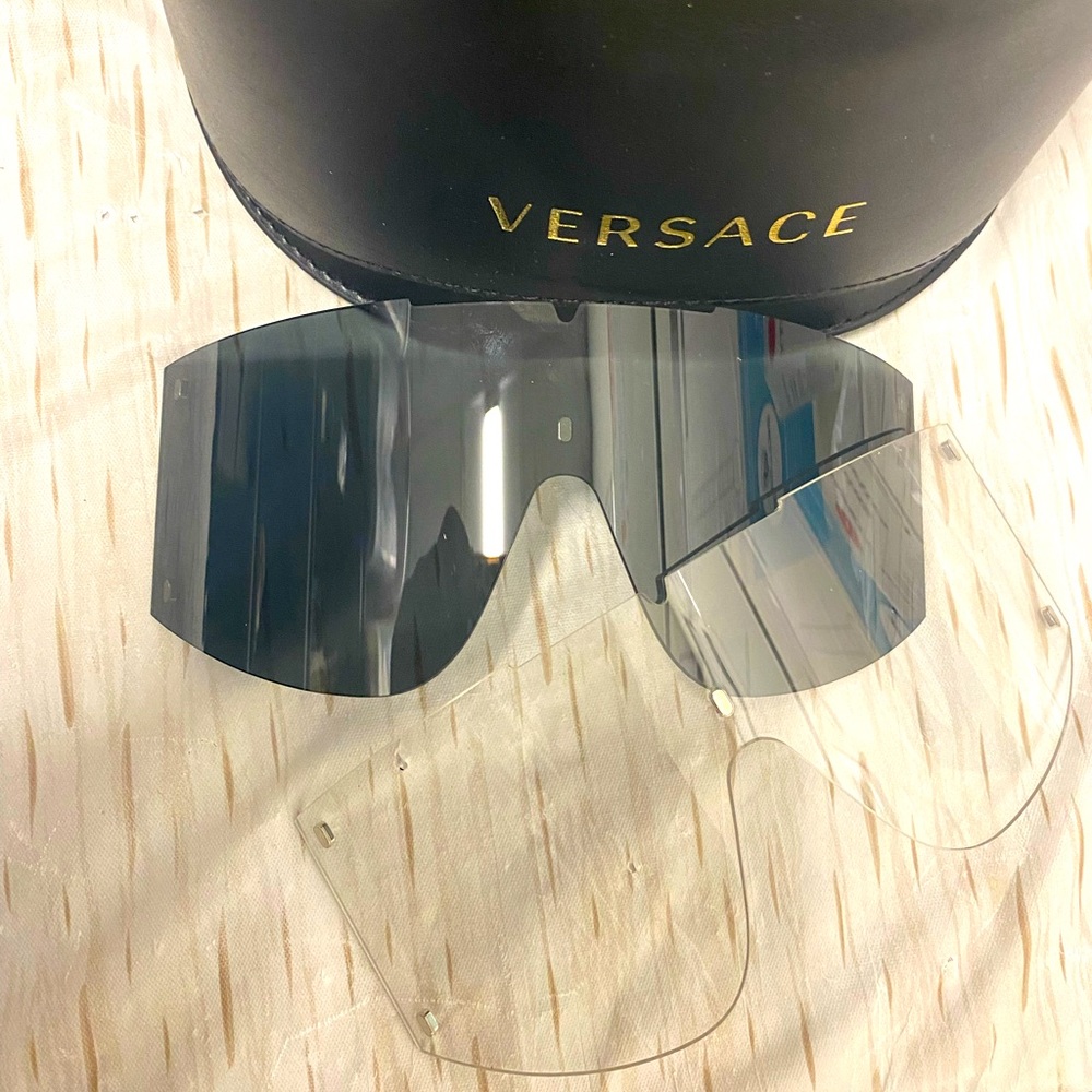 Clear and black replacement Versace lenses